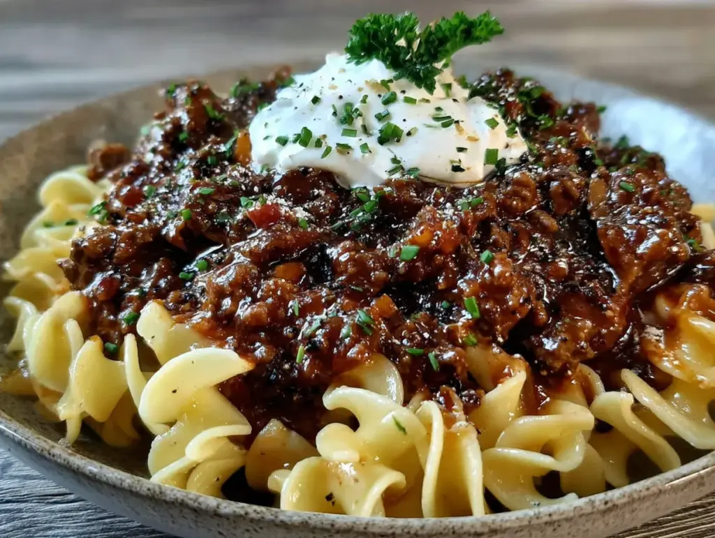 ground beef stroganoff - featured image