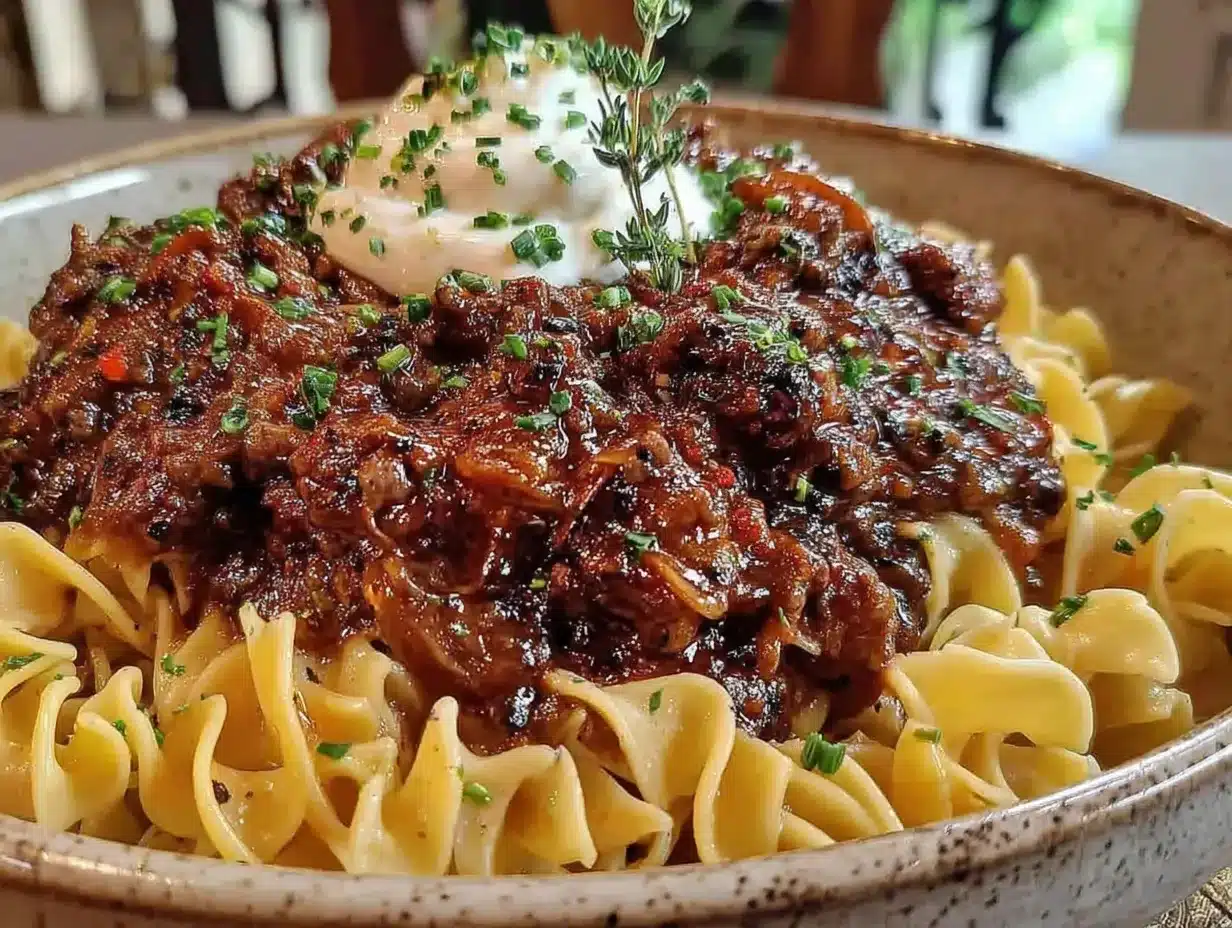 ground beef stroganoff preparation steps