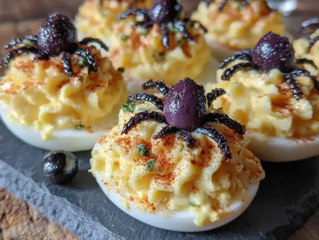 Halloween deviled eggs - featured image