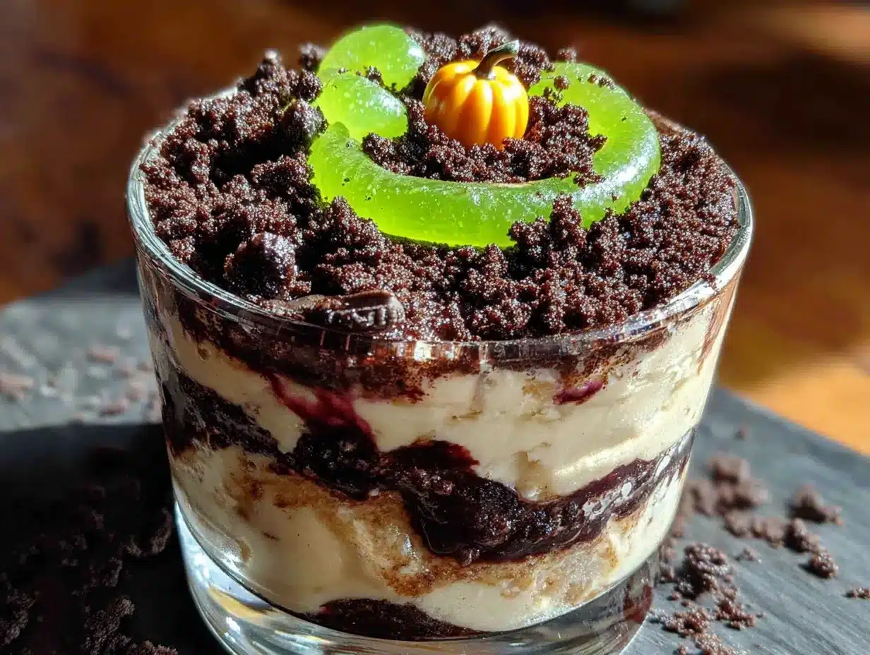 halloween dirt cups preparation steps
