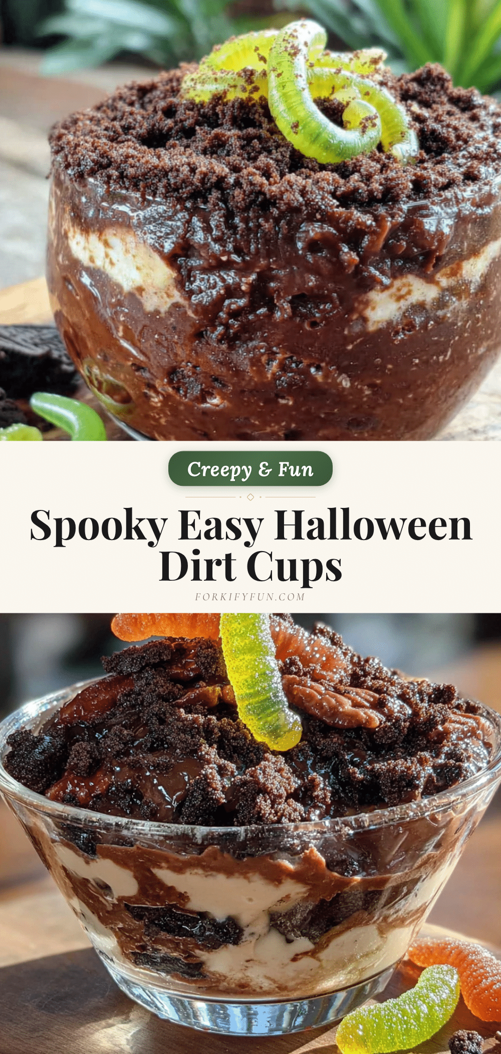 halloween dirt cups recipe
