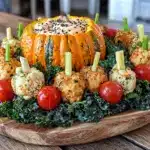 halloween pumpkin patch veggie tray - featured image