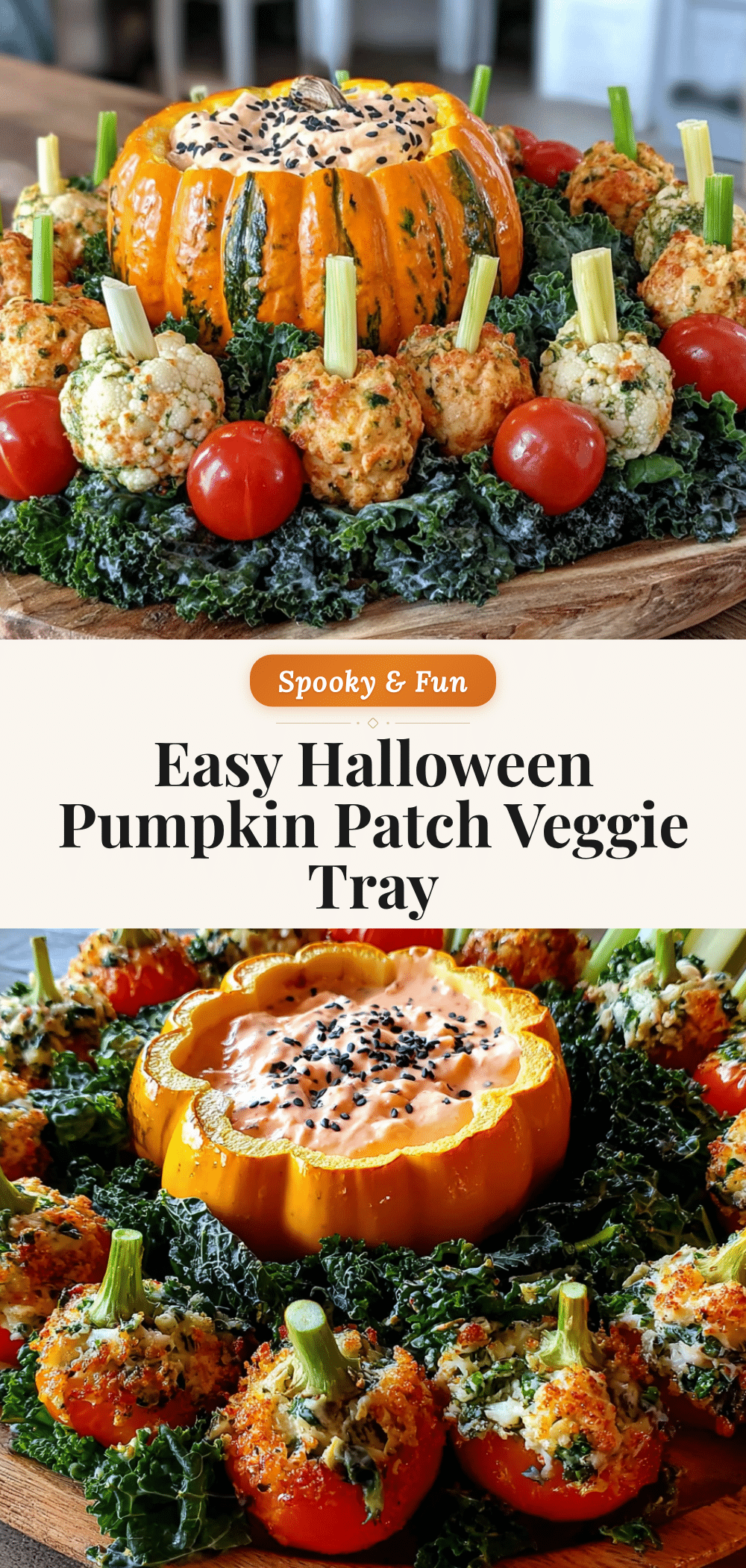 halloween pumpkin patch veggie tray recipe