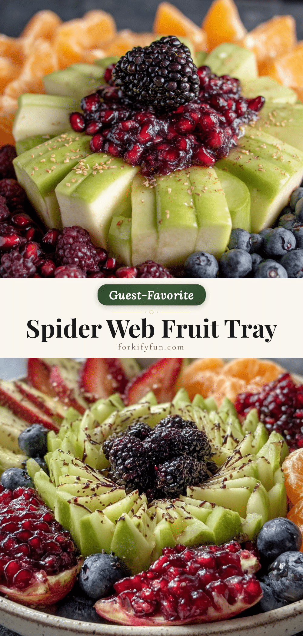 halloween spider web fruit tray recipe