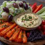 halloween veggie skull tray with ranch dip - featured image