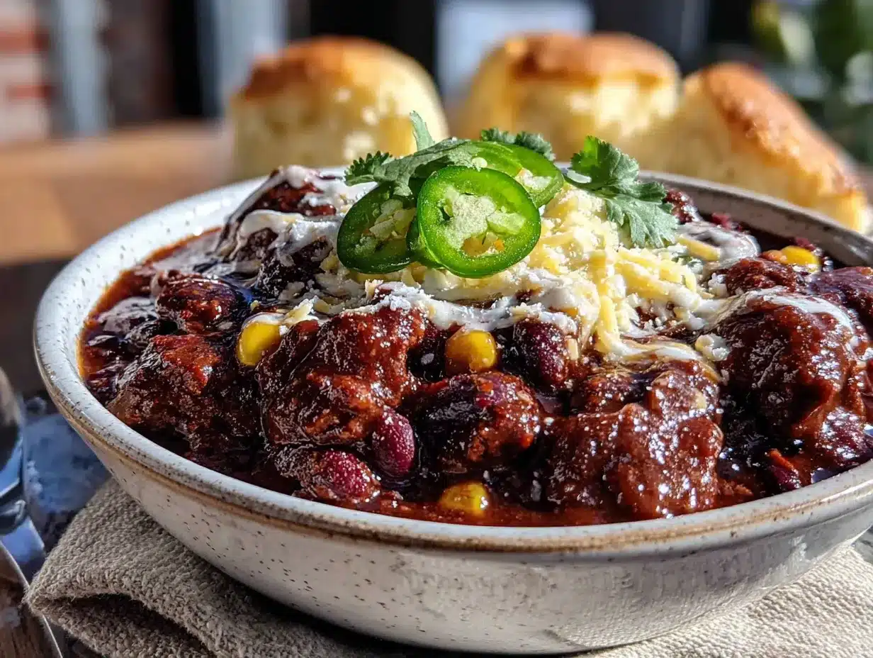 healthy crockpot chili preparation steps