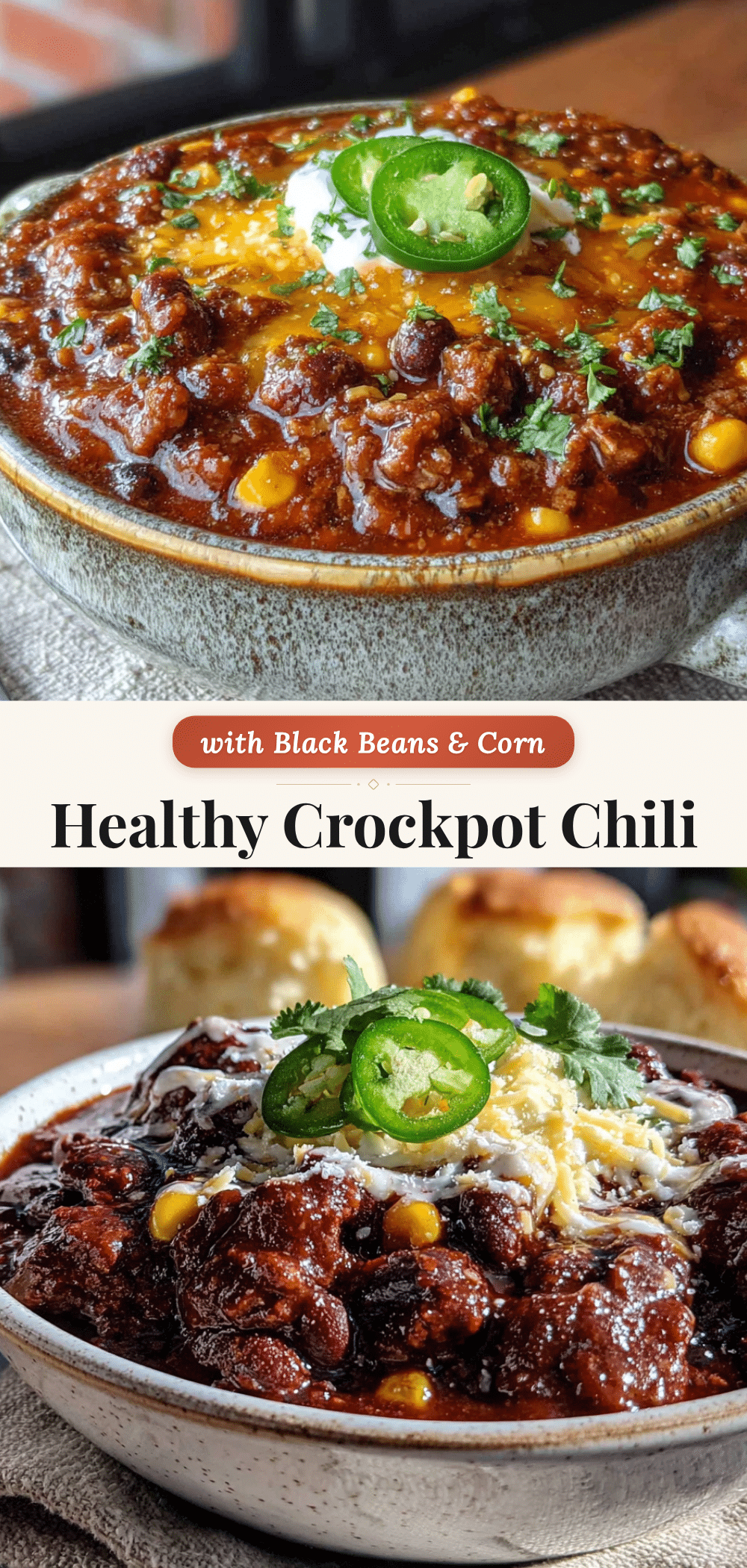 healthy crockpot chili recipe