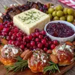 holiday wreath charcuterie board - featured image