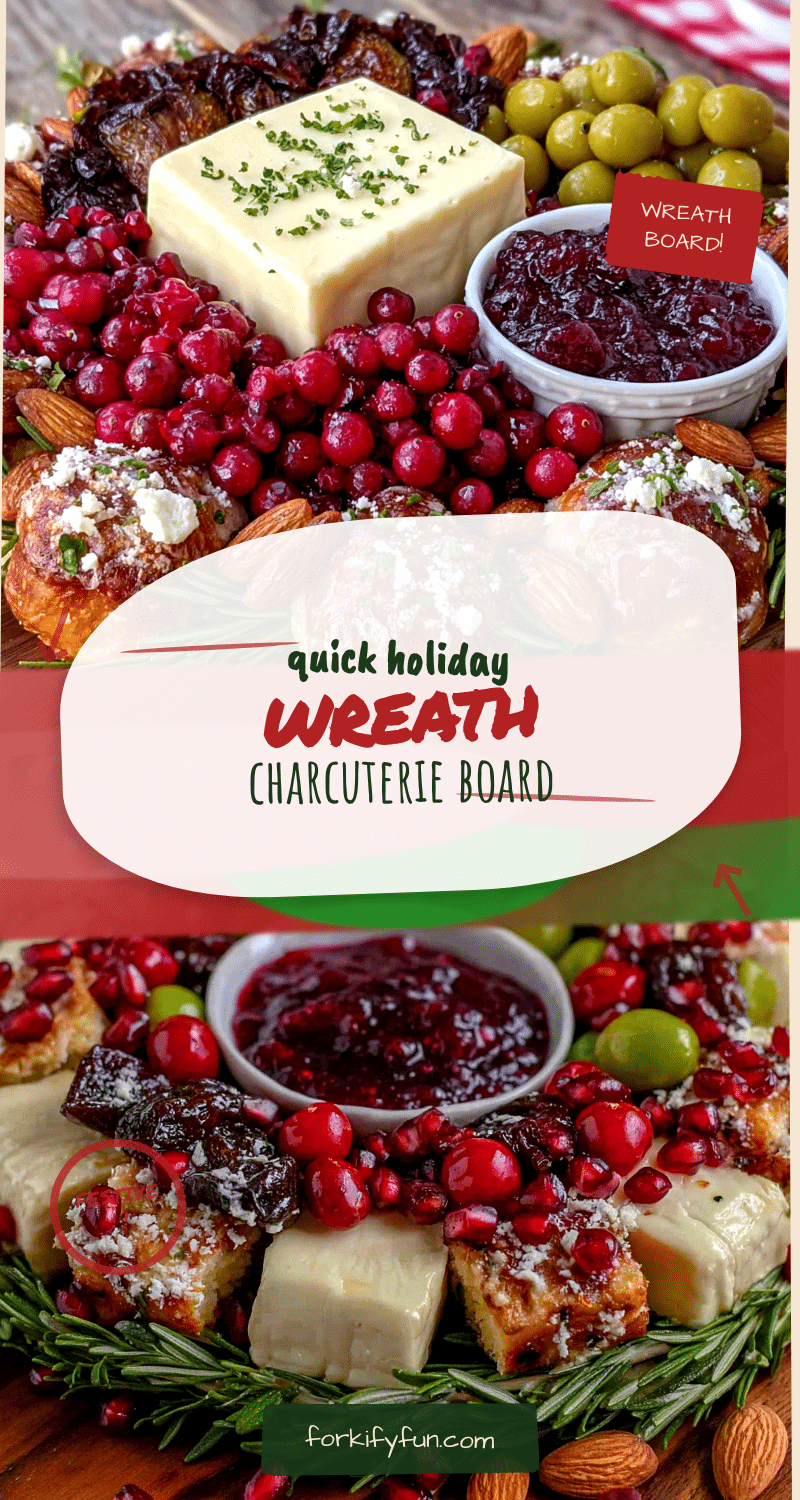 holiday wreath charcuterie board recipe