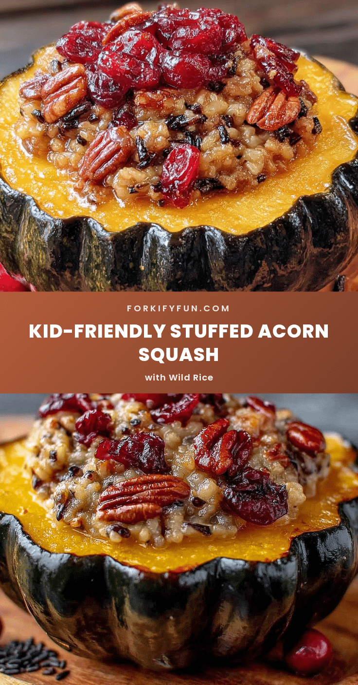 kid-friendly stuffed acorn squash with wild rice recipe