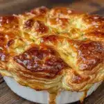 leftover turkey pot pie with puff pastry - featured image