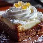 light gingerbread cheesecake bars - featured image