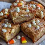lighter candy corn blondies - featured image
