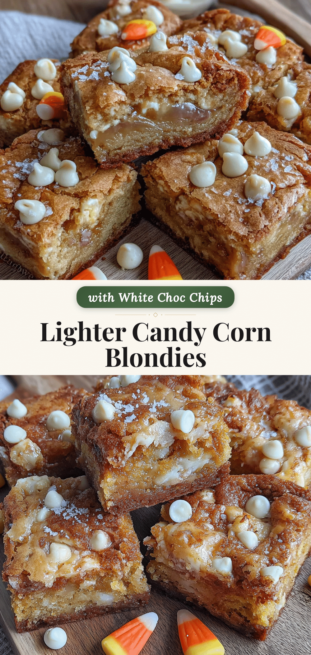 lighter candy corn blondies recipe