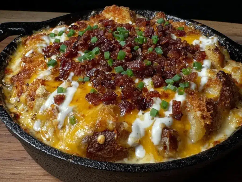 loaded baked potato soup with bacon - featured image