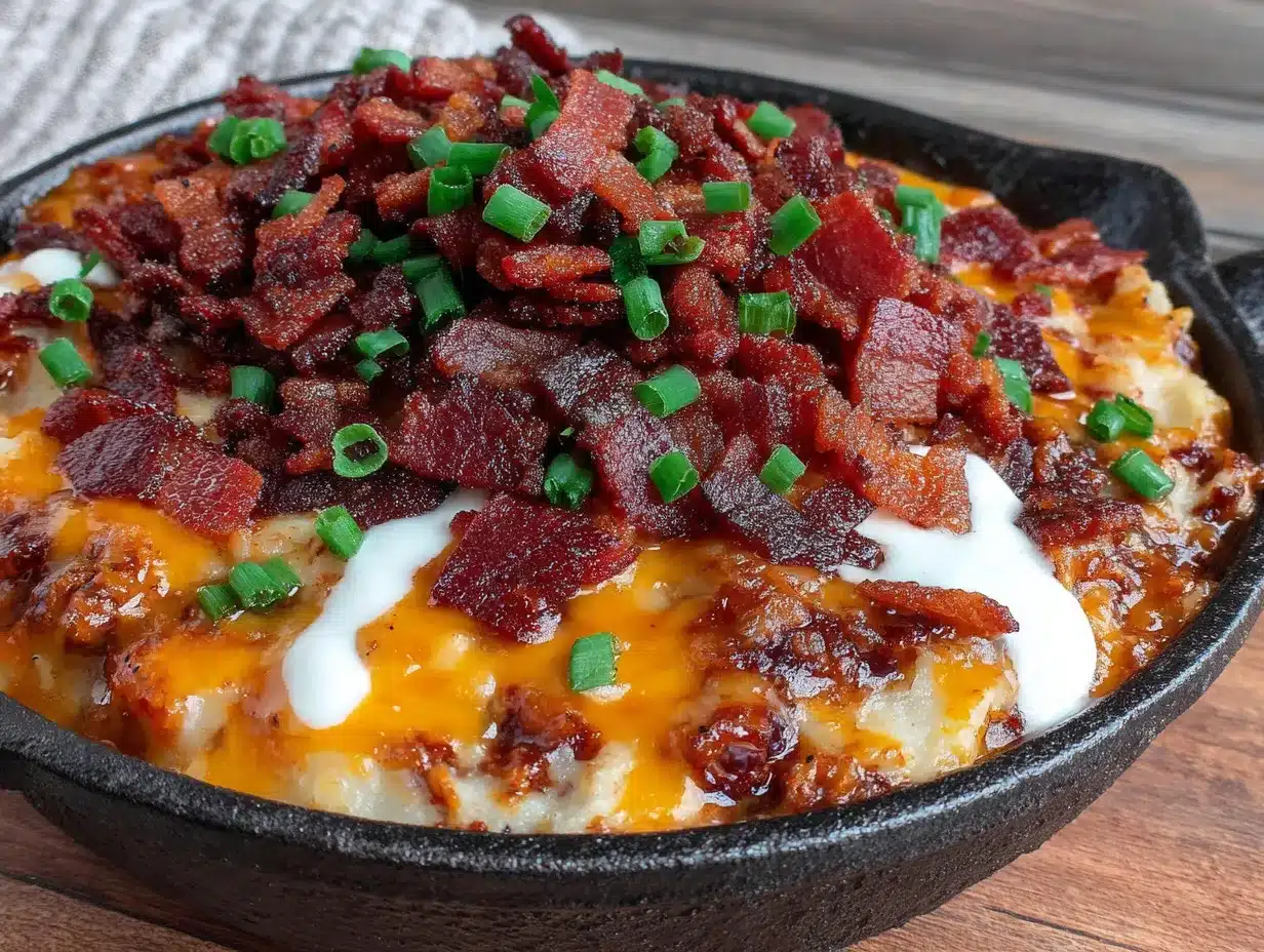 loaded baked potato soup with bacon preparation steps
