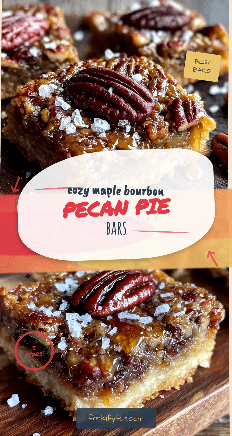 maple bourbon pecan pie bars recipe