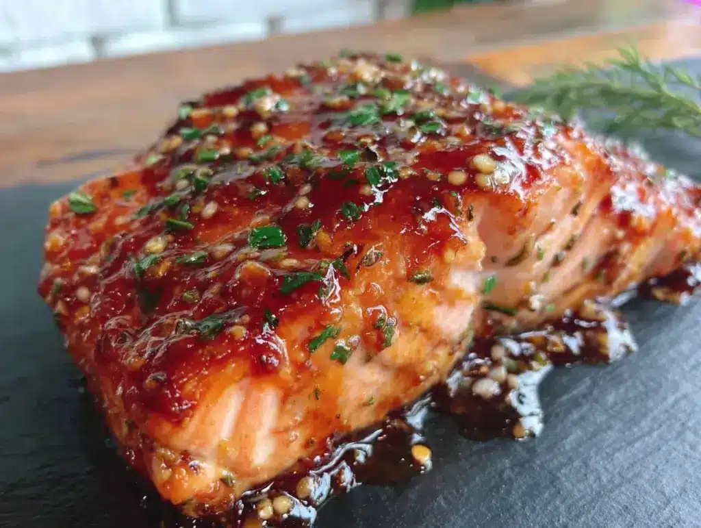maple dijon glazed salmon - featured image