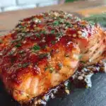maple dijon glazed salmon - featured image