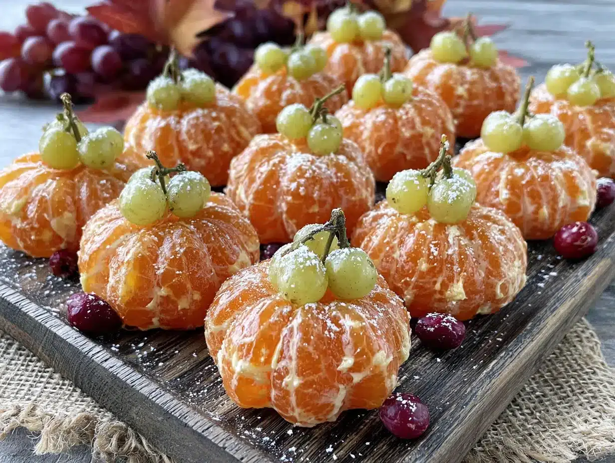 mini halloween fruit tray pumpkins preparation steps