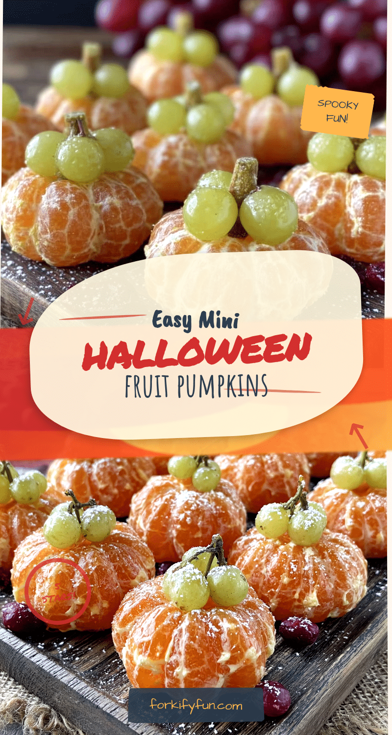 mini halloween fruit tray pumpkins recipe