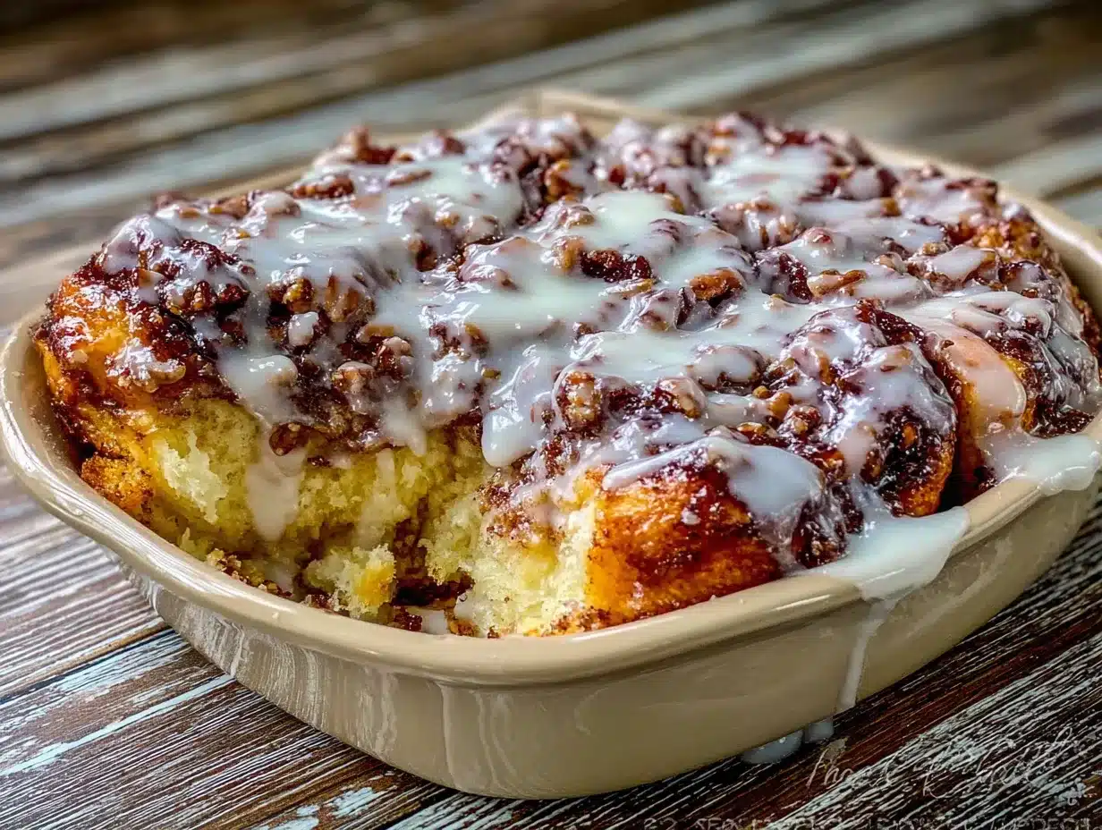 overnight cinnamon roll casserole preparation steps