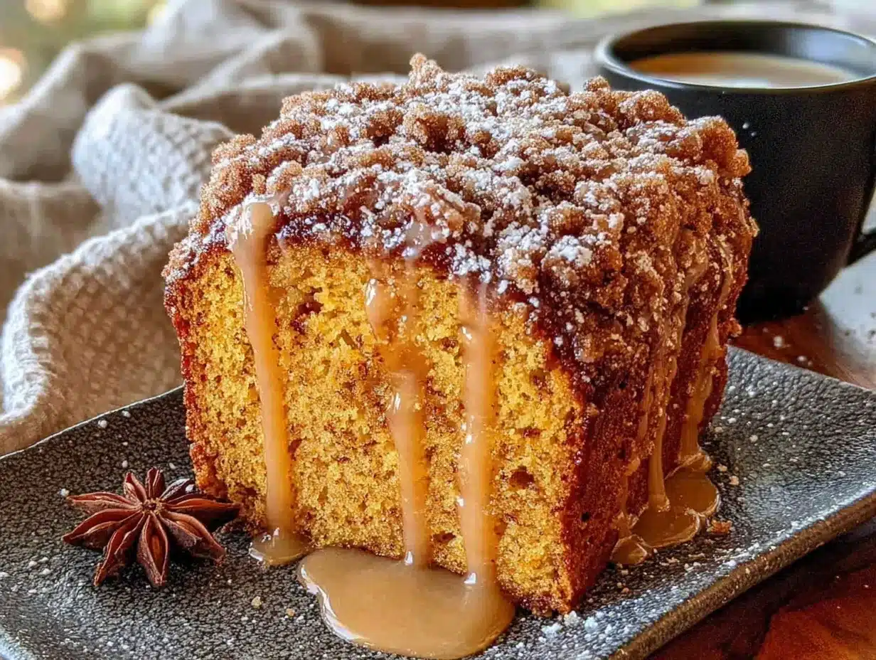pumpkin bread with crumb topping preparation steps