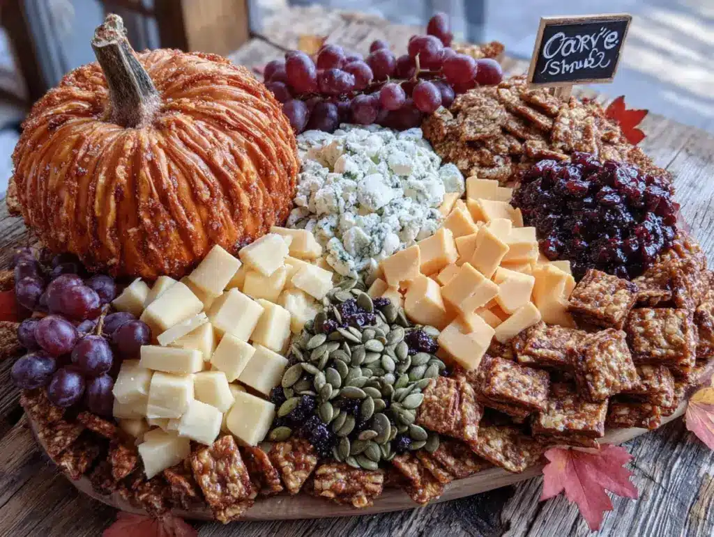 pumpkin carving party snack board - featured image