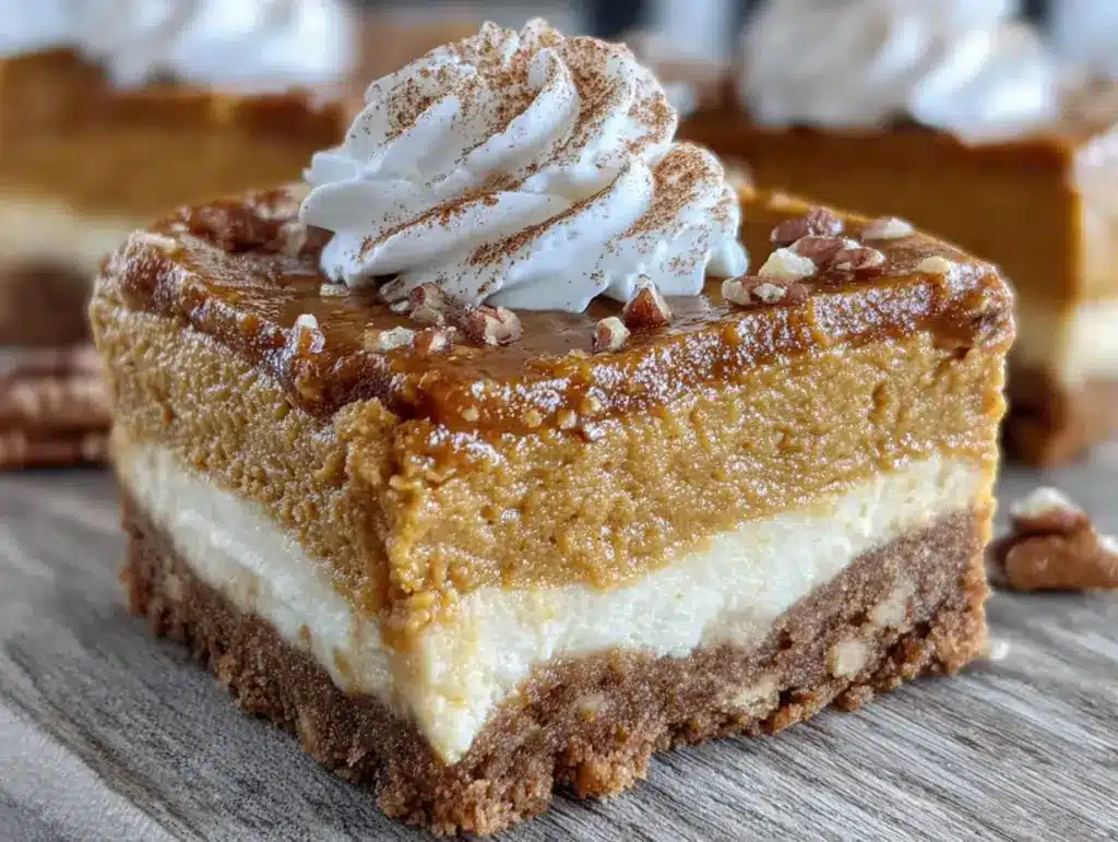 pumpkin cheesecake bars - featured image