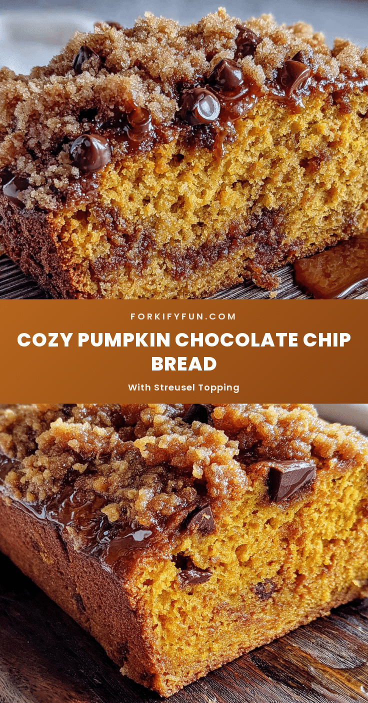 pumpkin chocolate chip bread with streusel topping recipe