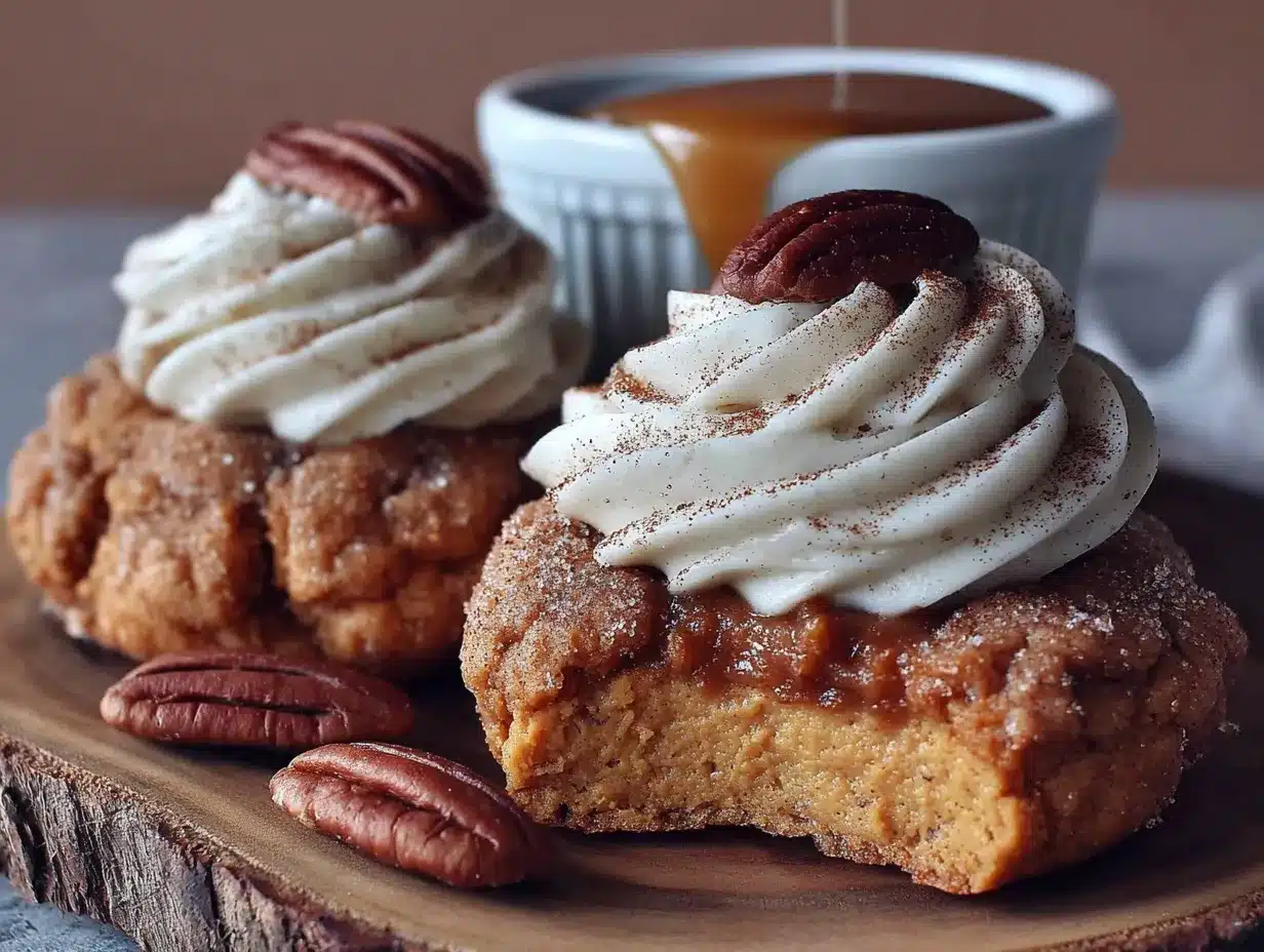pumpkin pie cookies with cream cheese filling preparation steps
