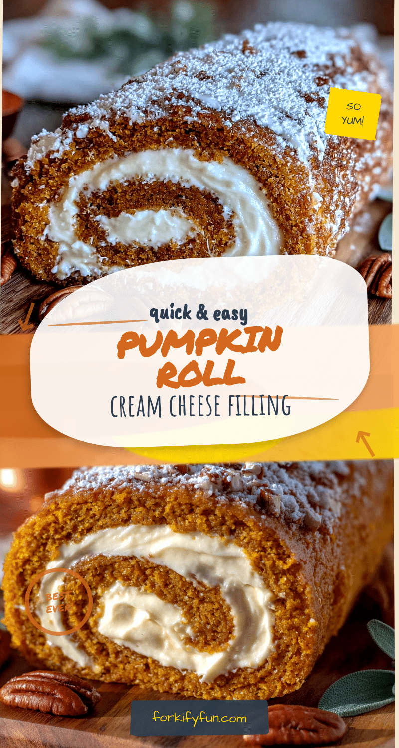 pumpkin roll with cream cheese filling recipe