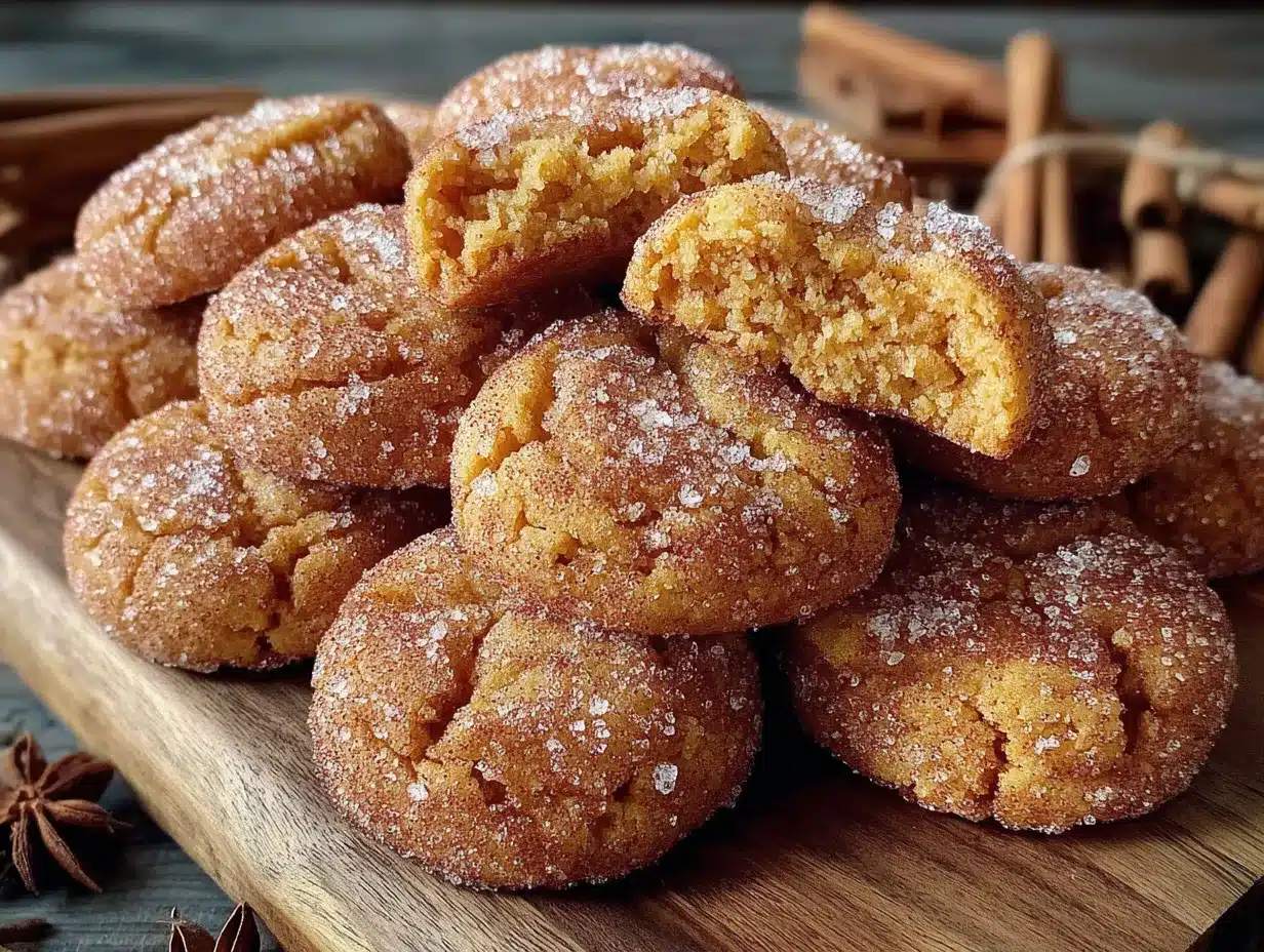 pumpkin snickerdoodle cookies preparation steps