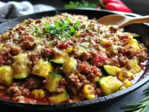 quick healthy ground turkey skillet - featured image