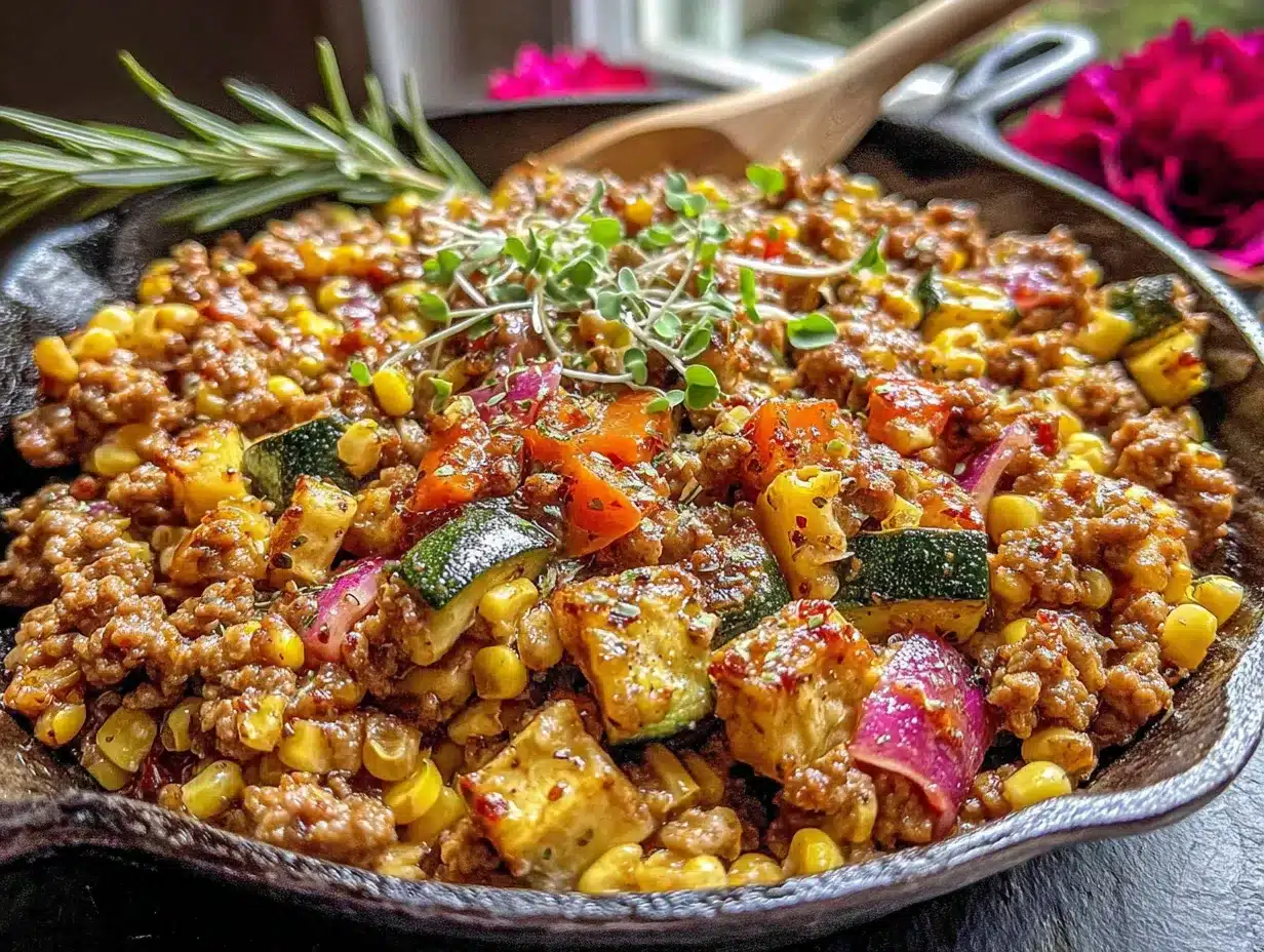 quick healthy ground turkey skillet preparation steps
