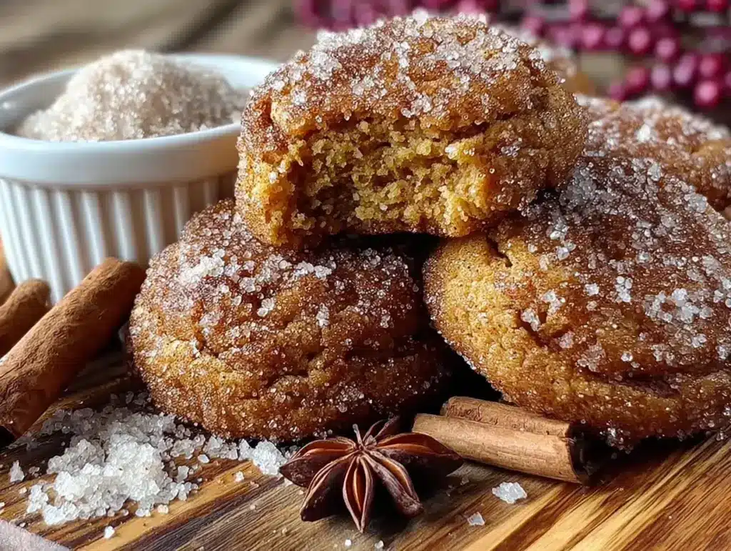 quick pumpkin snickerdoodle cookies - featured image