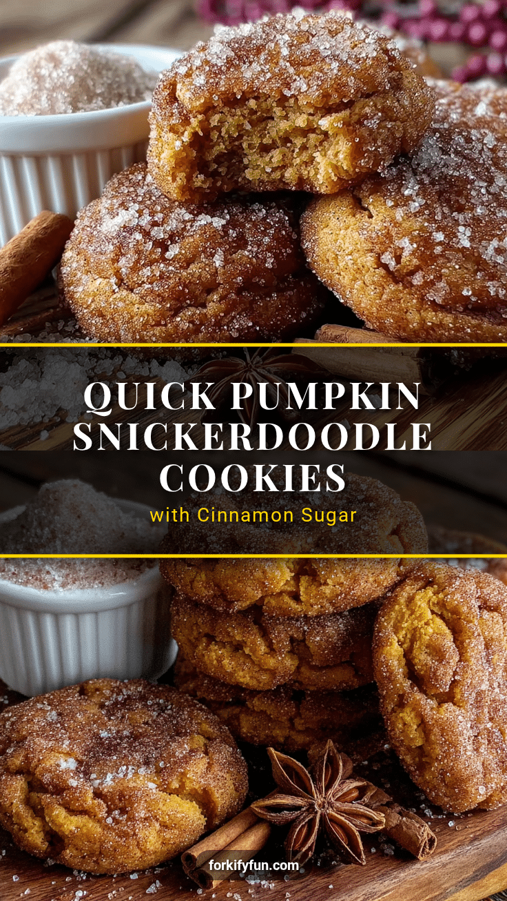 quick pumpkin snickerdoodle cookies recipe