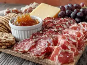 Quick romantic charcuterie board with fig jam - featured image