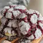 red velvet crinkle cookies - featured image