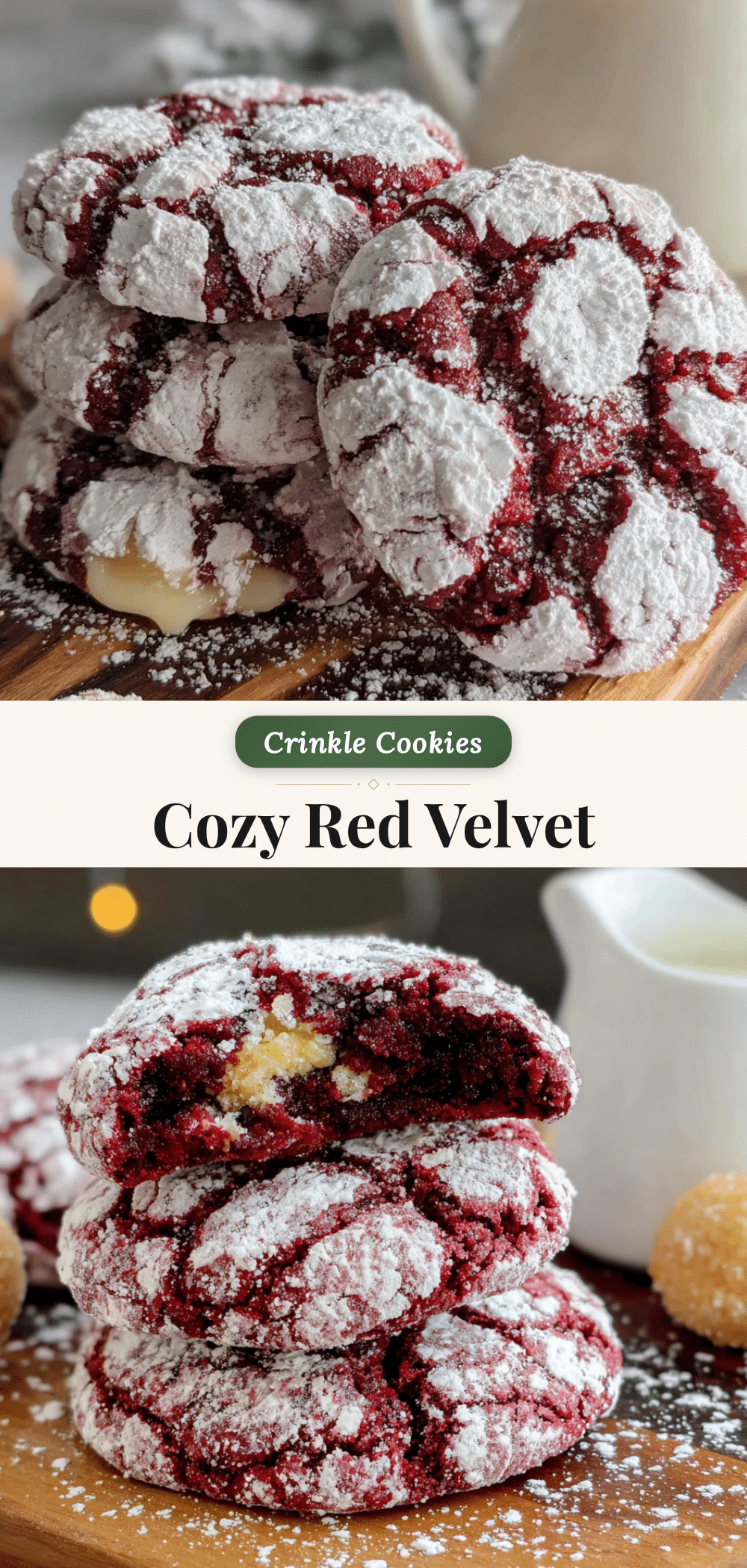 red velvet crinkle cookies recipe