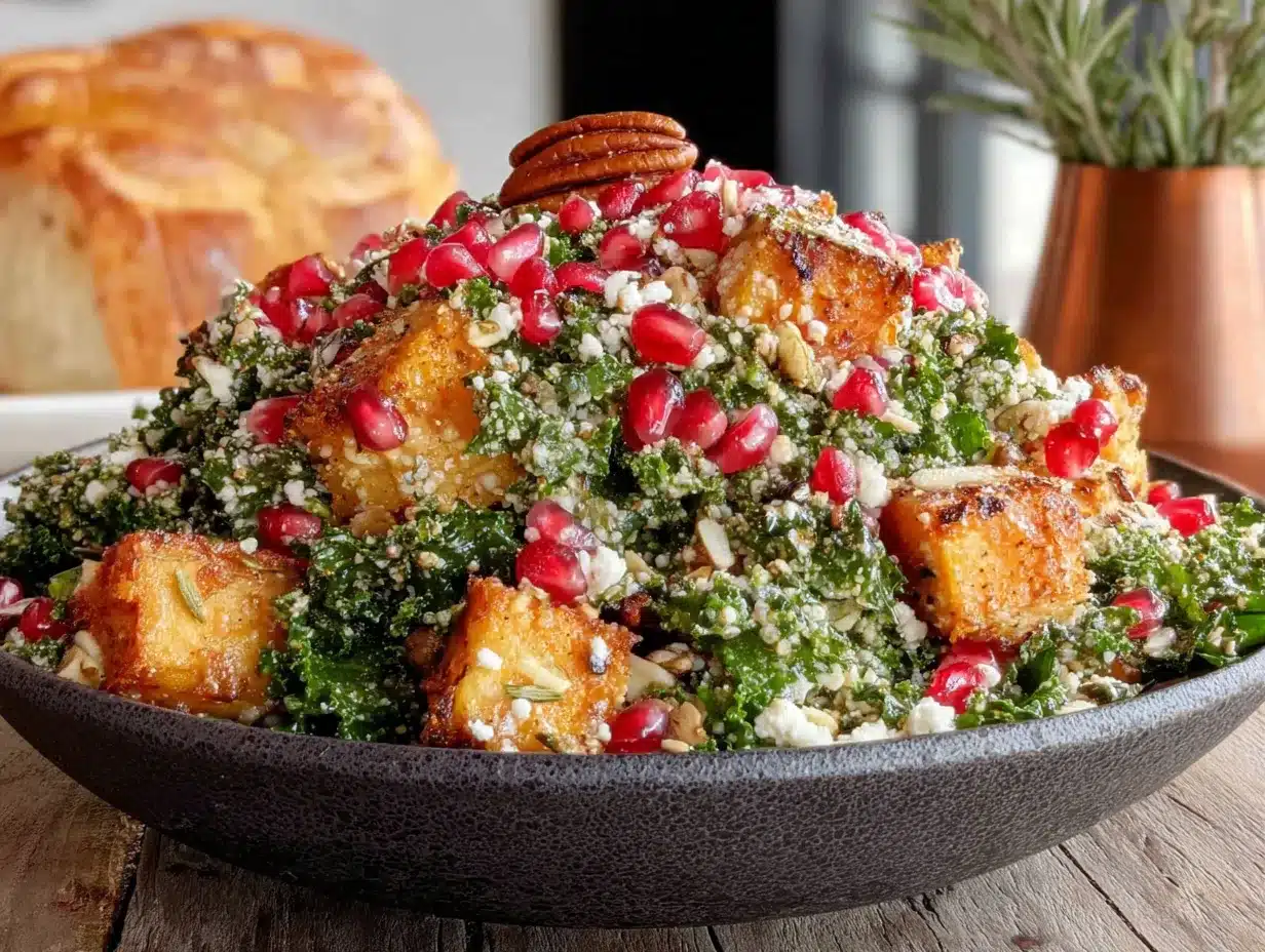 roasted butternut squash and kale salad preparation steps
