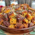 roasted butternut squash and sausage stuffing - featured image