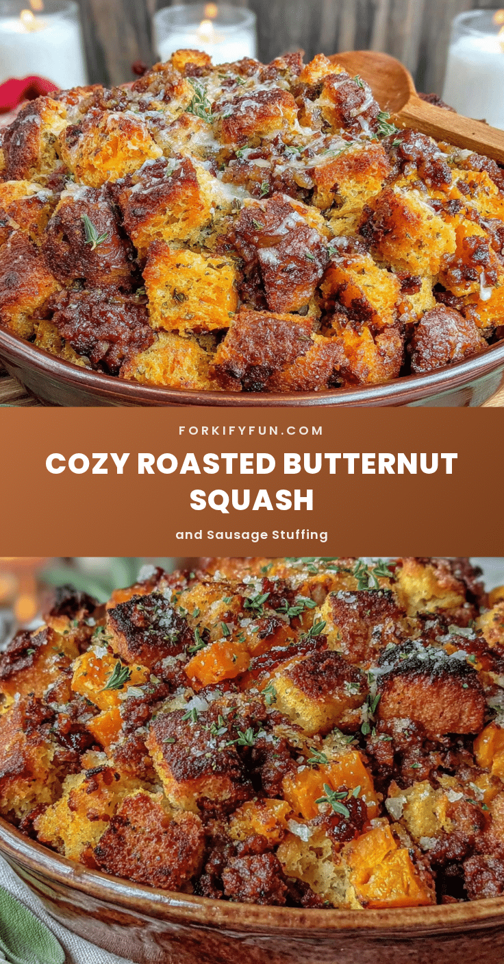 roasted butternut squash and sausage stuffing recipe