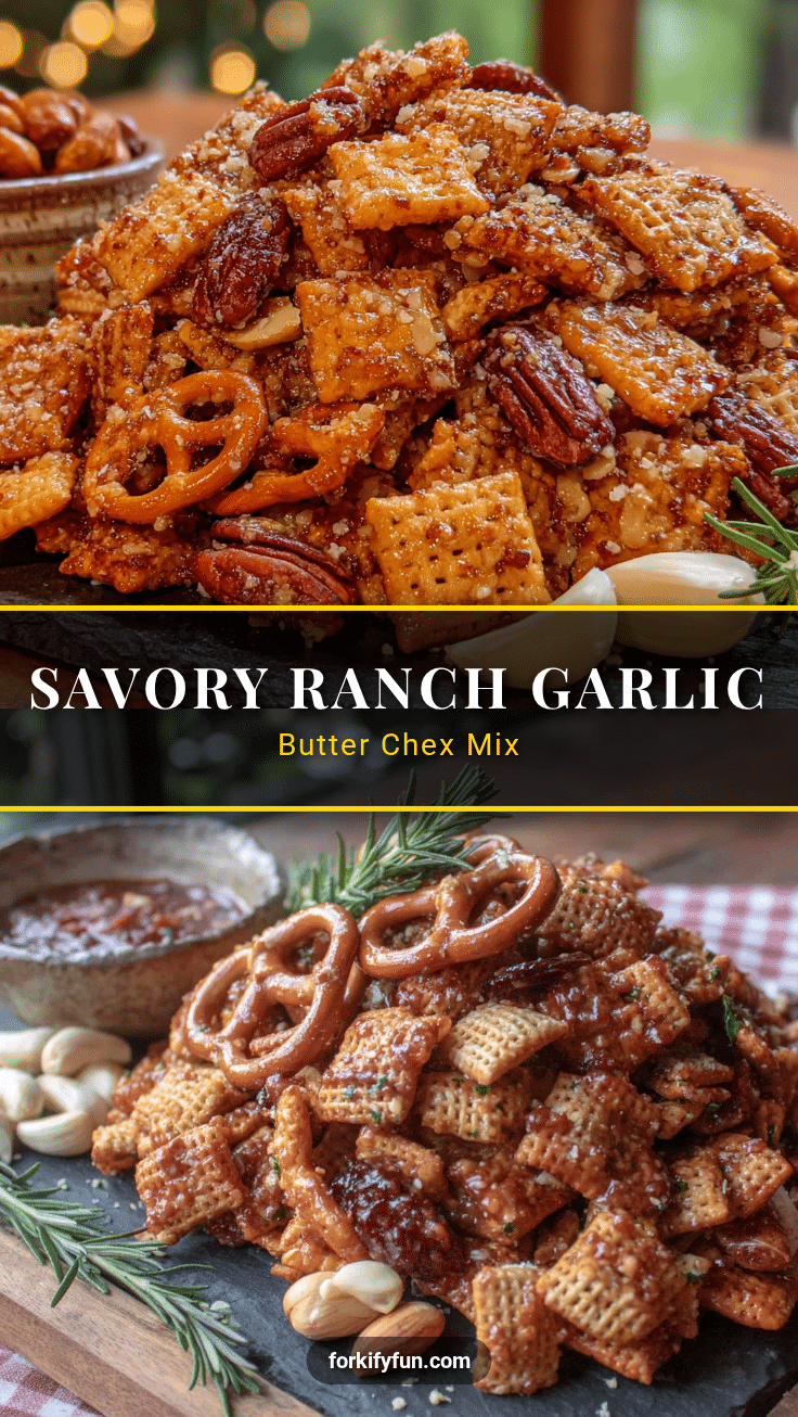 Savory Ranch Garlic Butter Chex Mix recipe