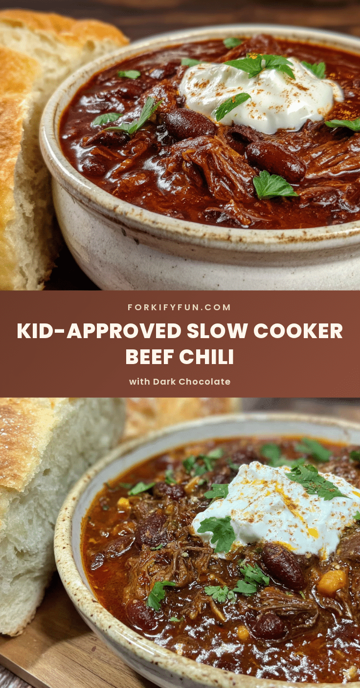 slow cooker beef chili with dark chocolate recipe