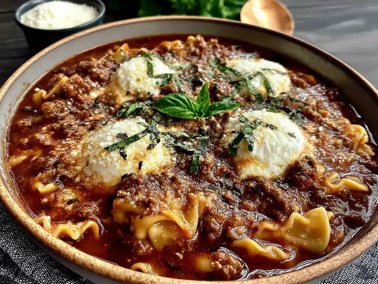 slow cooker lasagna soup preparation steps