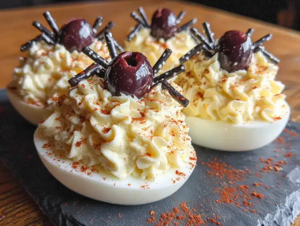 spider deviled eggs - featured image