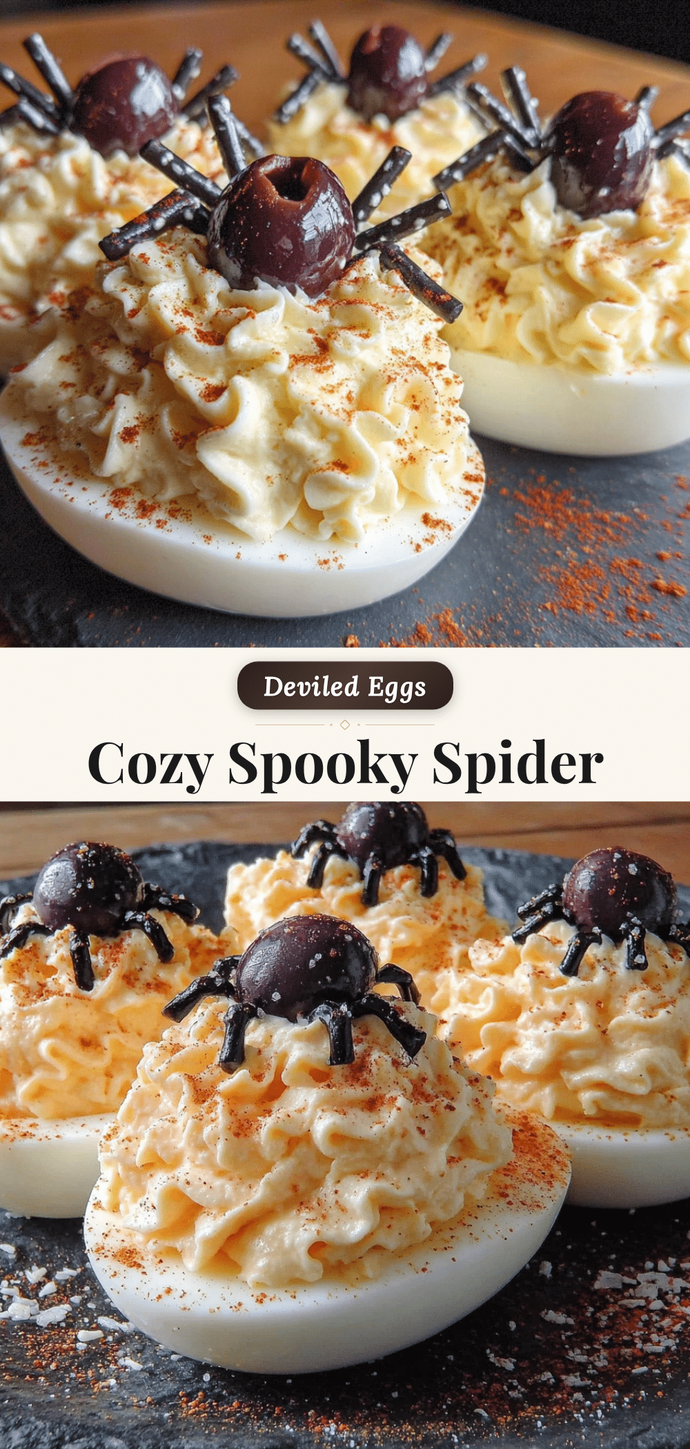 spider deviled eggs recipe