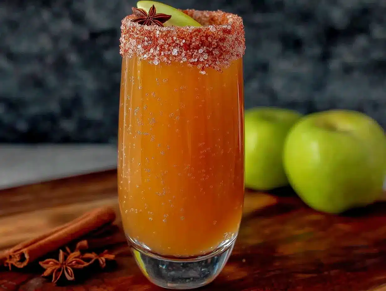 spiked apple cider halloween cocktail preparation steps