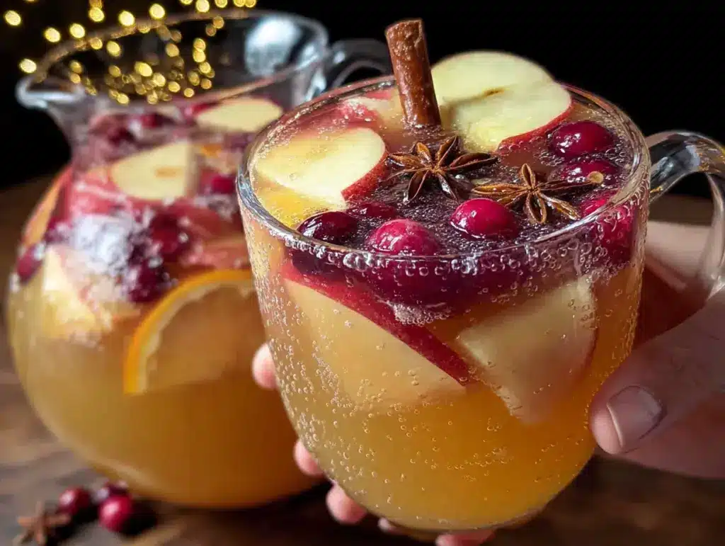 spiked apple cider sangria - featured image